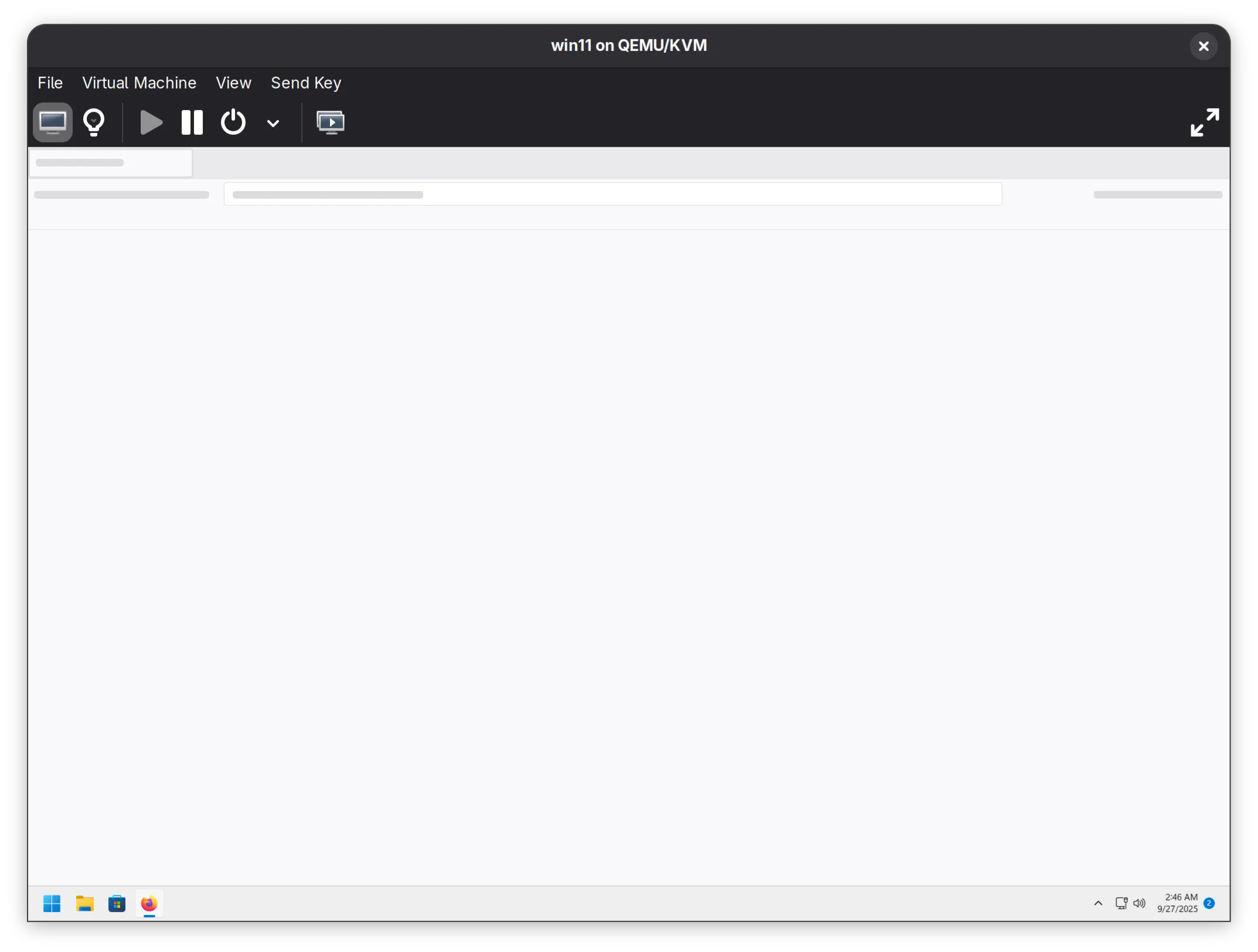 Firefox skeleton UI inside a VM